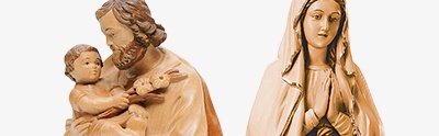 Statues en bois naturel Statues en bois naturel