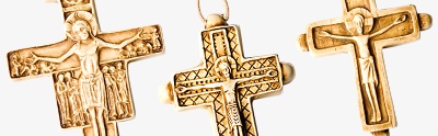 Pendentif croix, c�ramique