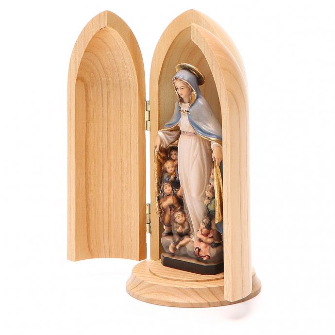 Our Lady of Mercy wooden statue in niche | eBay