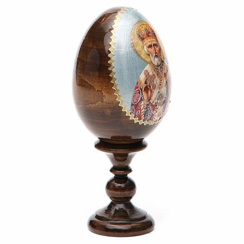 Russian Egg St. Nicholas découpage 13cm online sales on HOLYART.co.uk