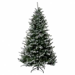 Albero Di Natale Kenya Floccato Effetto Neve 210cm Con 728 Rami - Realistico, Facile Montaggio A Ombrello, Verde - 3