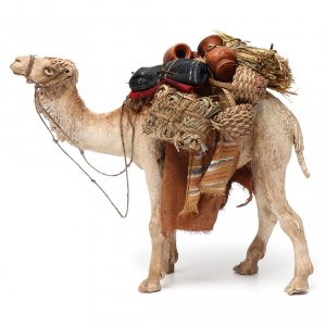 Chameau 9cm Debout Jaune, Santon Fouque 9cm