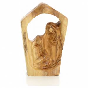 Grande Presepe Intagliato A Mano In Legno D'ulivo Di Betlemme, Set Completo Con 13 Figure E Stalla