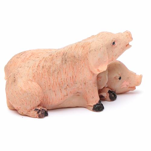 Pigs in resin for 10 cm crib online sales on HOLYART.co.uk