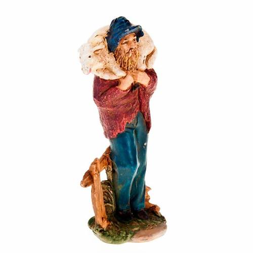 Pastore con pecora in spalla per presepe fai da te statuina | vendita